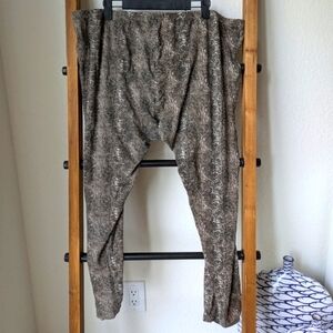ASOS Women Brown and Cream Python Print Leggings - Size 20